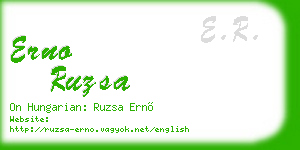 erno ruzsa business card