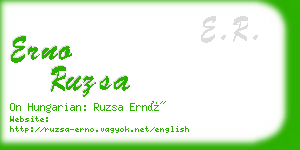 erno ruzsa business card